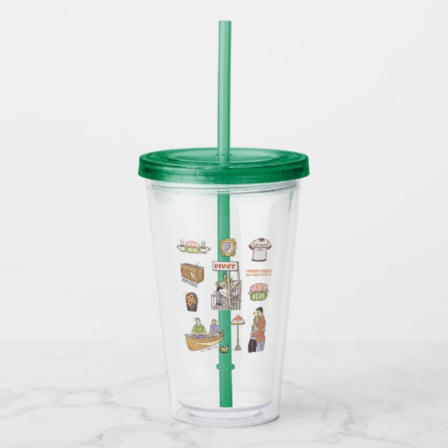 FRIENDS™ | Tecknade Ikoner Take Away Mugg (Framsida)