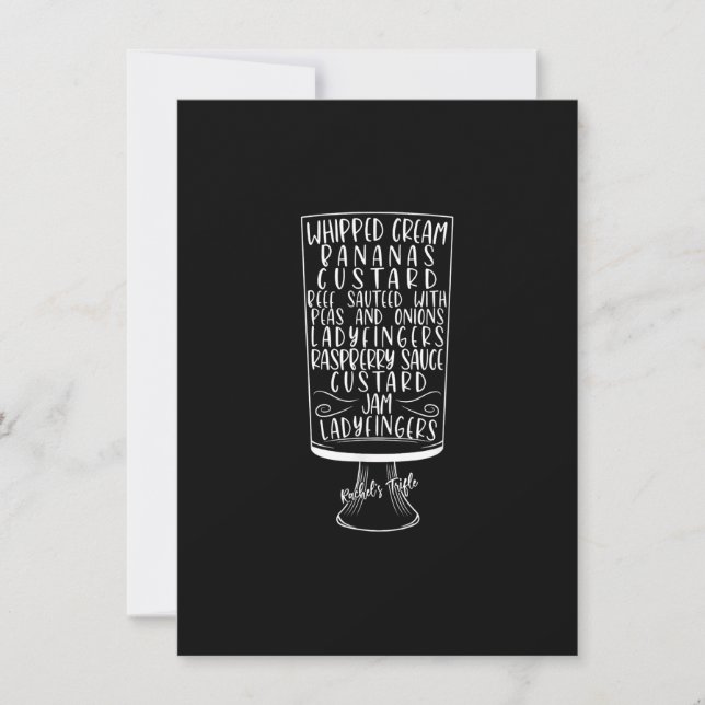 Friends Thanksgiving Rachel's Trifle Whipple Cream Inbjudningar (Framsida)