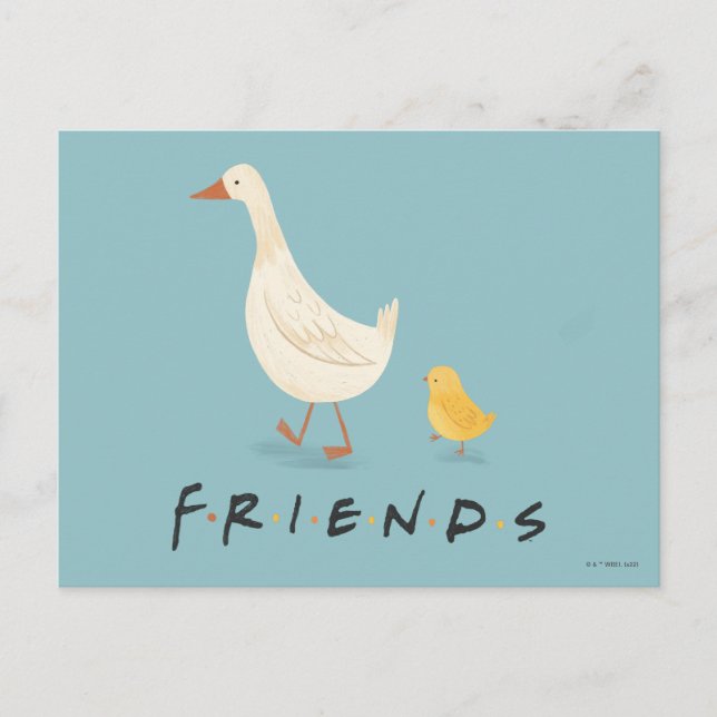FRIENDS™ | The Chick and the Duck Vykort (Framsida)