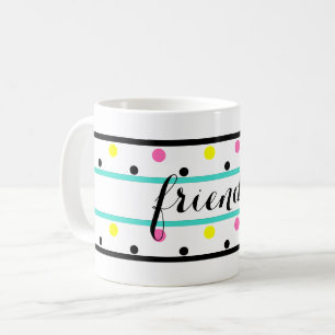 Friends Turcos Gult Rosa Polka dots Kaffemugg
