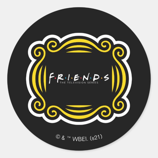 FRIENDS™ TV-serien Runt Klistermärke (Framsida)