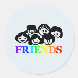 "Friends" Vänskap Stickers Runt Klistermärke