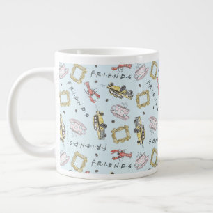 FRIENDS™ Vattenfärgikoner Mönster Jumbo Mugg