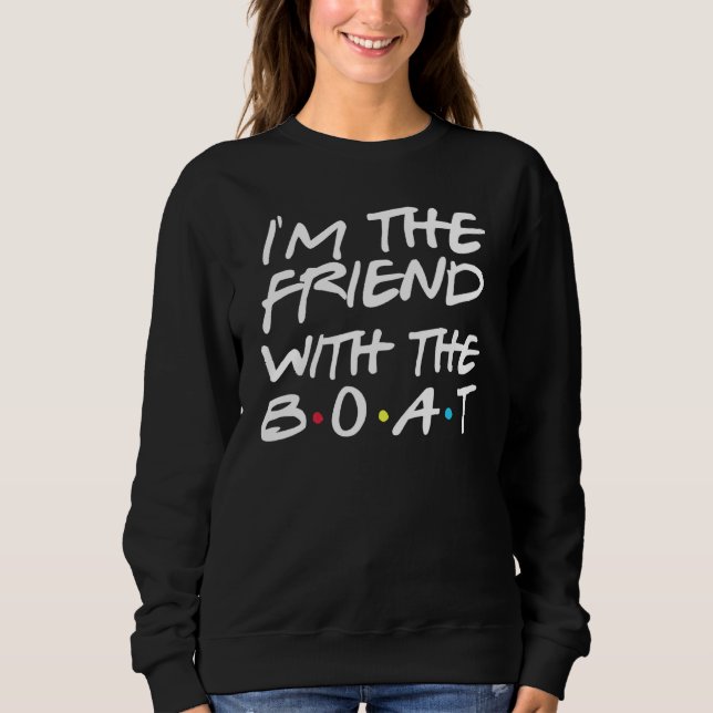 Friends With Boats  Boat Captain Boating T Shirt (Framsida)