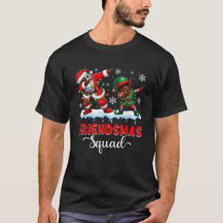 Friends Xmas Squad Dabbing Cute Elf Afro Santa Pro T Shirt