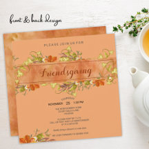 Friendsgiving Akvarell Rustika Löv