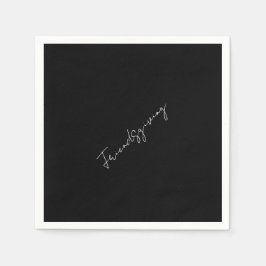 Friendsgiving Black Cocktail Pappersservett