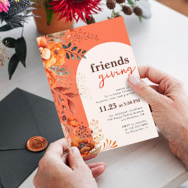 Friendsgiving blommigt White Arch Inbjudningar