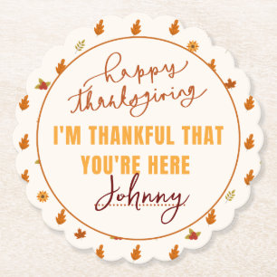 Friendsgiving bordsprogram för sommarskript Boho P Underlägg Papper