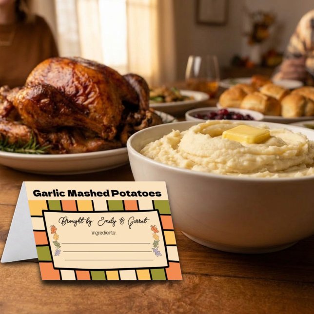 Friendsgiving Buffékort Bordsnummer (Skapare uppladdad)