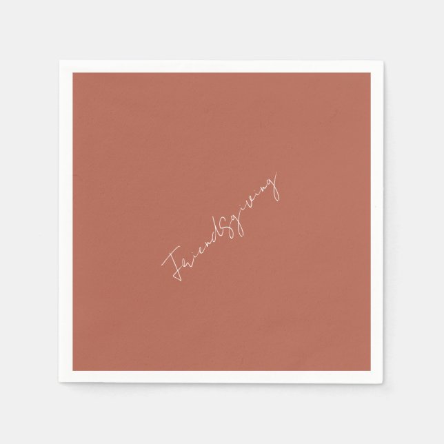 Friendsgiving Cinnamon Cocktail Pappersservett (Framsidan)