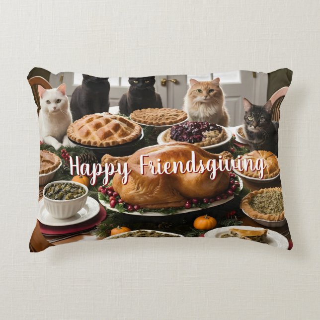 Friendsgiving Feast Prydnadskudde (Framsidan)