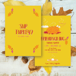 Friendsgiving Feast | Röd- och Gult-inbjudan Inbjudningar