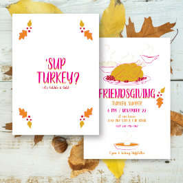 Friendsgiving Feast | Rosa och Guld Inbjudningar