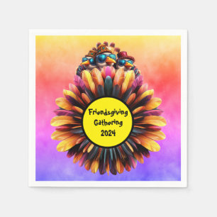Friendsgiving Funky Thanksgiving Pappersservett