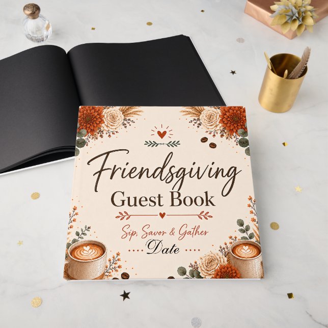Friendsgiving Gästböcker (Framsidan öppen)