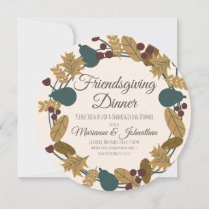Friendsgiving grönska blad Thanksgiving krans