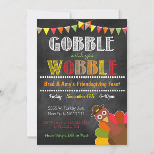 Friendsgiving-gruppinbjudan Inbjudningar