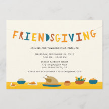 Friendsgiving-gruppinbjudan