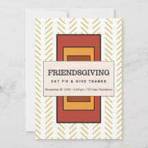 Friendsgiving-inbjudan - Geometrisk modernism