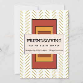 Friendsgiving-inbjudan - Geometrisk modernism Inbjudningar
