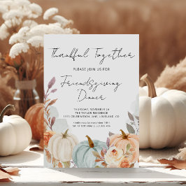 Friendsgiving inbjudningsmall för middagspumpkin inbjudningar