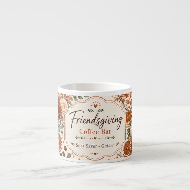 Friendsgiving Kaffe Bar Espressomugg (Framsidan)