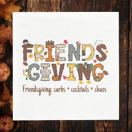Friendsgiving: karbs + cocktails + kaos cocktail pappersservett