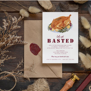 Friendsgiving Låt oss Hämta stoppad Thanksgiving-m Inbjudningar