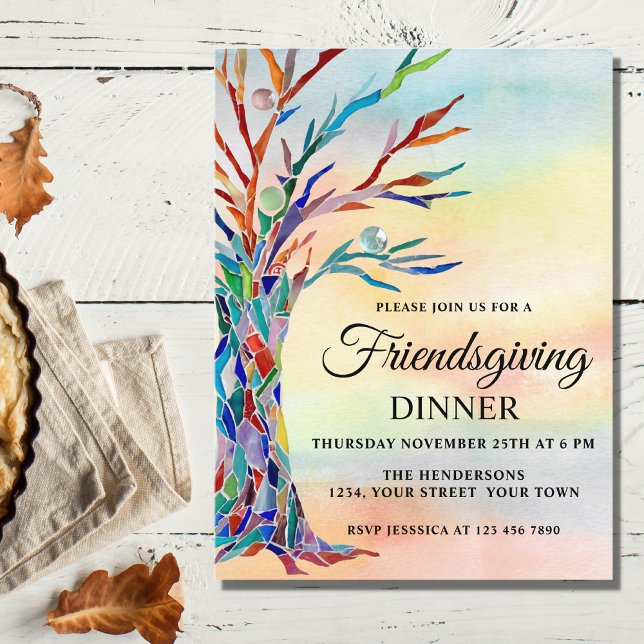 Friendsgiving-middag Inbjudan Vykort (Skapare uppladdad)