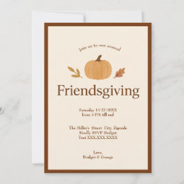 Friendsgiving minimal Pumpkin Löv