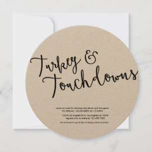 Friendsgiving och Football Thanksgiving Helgdag Inbjudningar