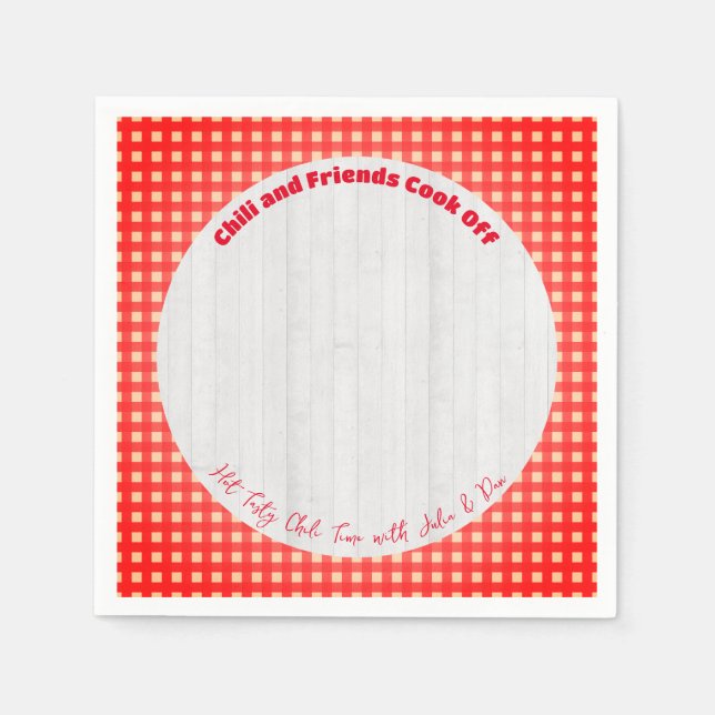 Friendsgiving Potluck Chili Cook av Thanksgiving Pappersservett (Framsidan)