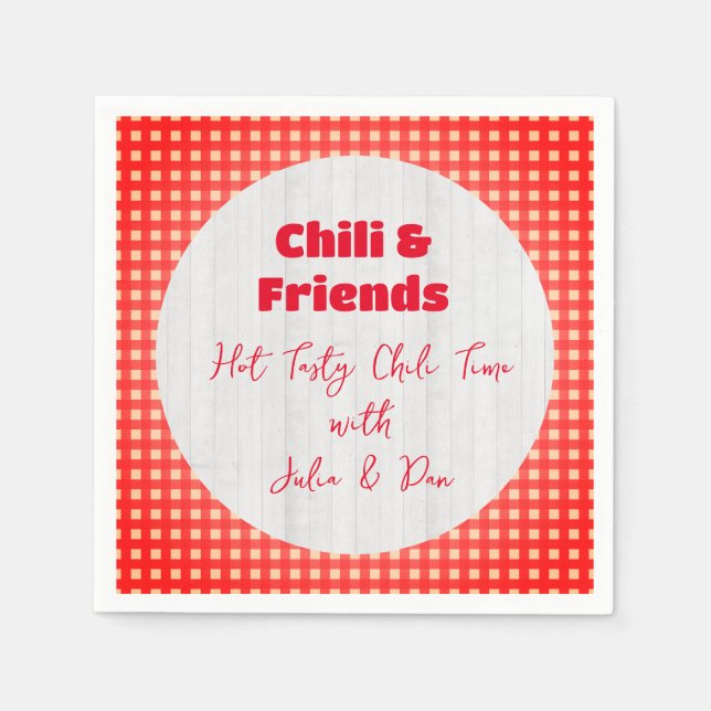 Friendsgiving Potluck Chili Cook av Thanksgiving Pappersservett (Framsidan)