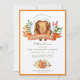 Friendsgiving Potluck Dinner-inbjudan Inbjudningar