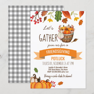 Friendsgiving Potluck-inbjudan Inbjudningar