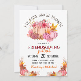 Friendsgiving Potluck-inbjudan Inbjudningar