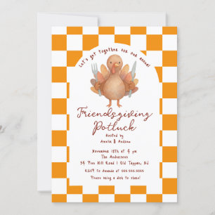 Friendsgiving Potluck-inbjudan Inbjudningar