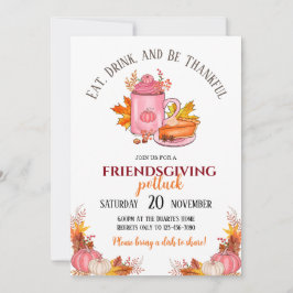 Friendsgiving Potluck-inbjudan Inbjudningar