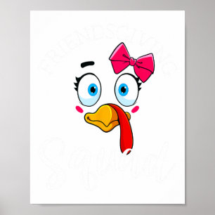 Friendsgiving Sällskapsgåvor Glad tackgivelse Turk Poster