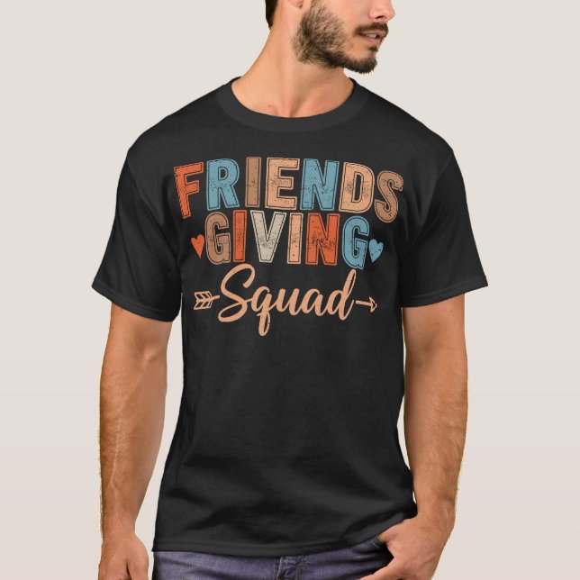 Friendsgiving Squad 2025 Matching Thanksgiving  T Shirt (Framsida)