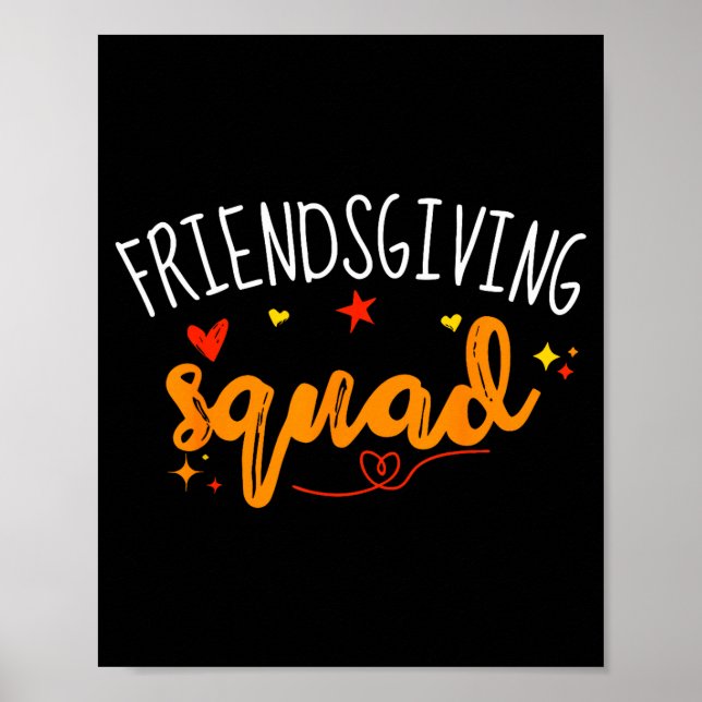 Friendsgiving Squad Funny Thanksgiving Friendship  Poster (Framsidan)