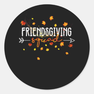 Friendsgiving Squad Thanksgiving Vänskap Friend Runt Klistermärke