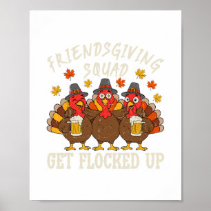 Friendsgiving-squad Turk Thanksgiving Vänner Dr Poster