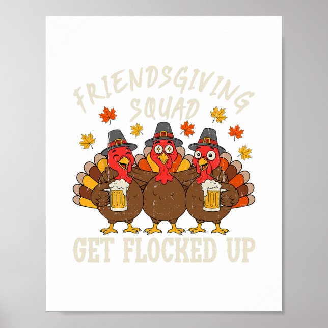 Friendsgiving-squad Turk Thanksgiving Vänner Dr Poster (Framsidan)