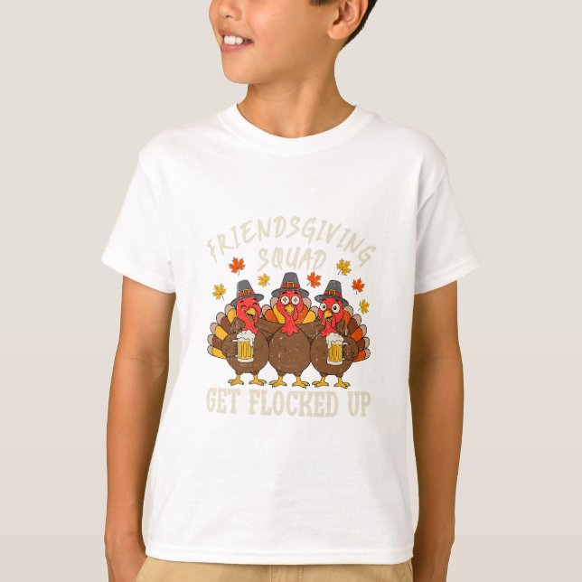 Friendsgiving Squad Turkey Thanksgiving Friends Dr T Shirt (Framsida)