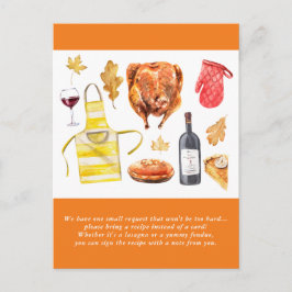 Friendsgiving Thanksgiving favoritrecept Vykort