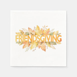 Friendsgiving Thanksgiving Firande Napkins Pappersservett