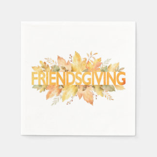 Friendsgiving Thanksgiving Firande Napkins Pappersservett
