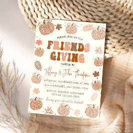 Friendsgiving Thanksgiving Middag Höst Pumpa Inbjudningar